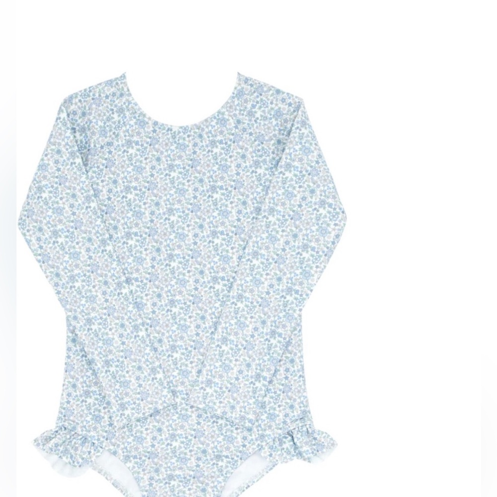 Minnow baby slate floral rashguard one piece - never worn
